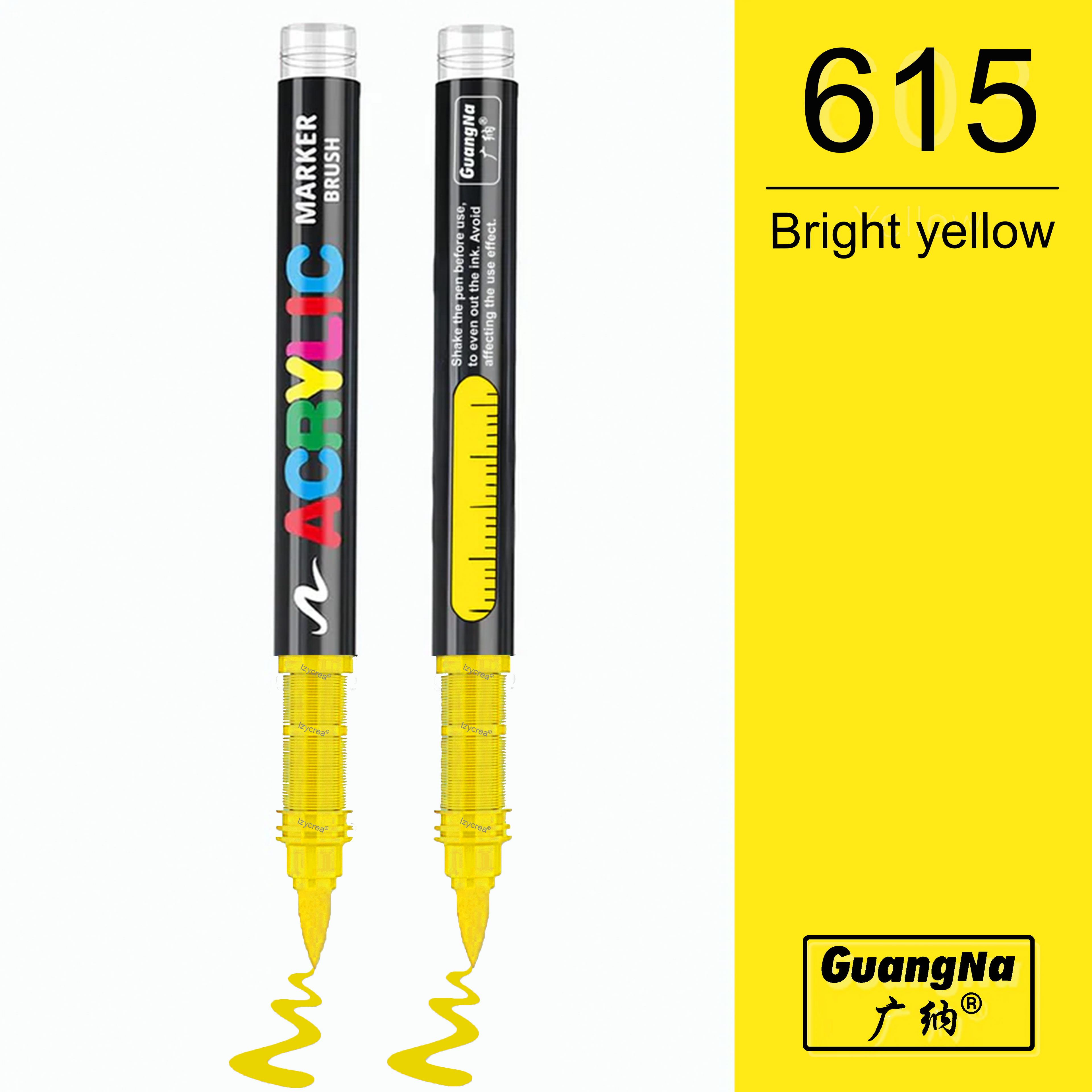 615 - Bright yellow - Feutre acrylique GuangNa à l'unité Guangna