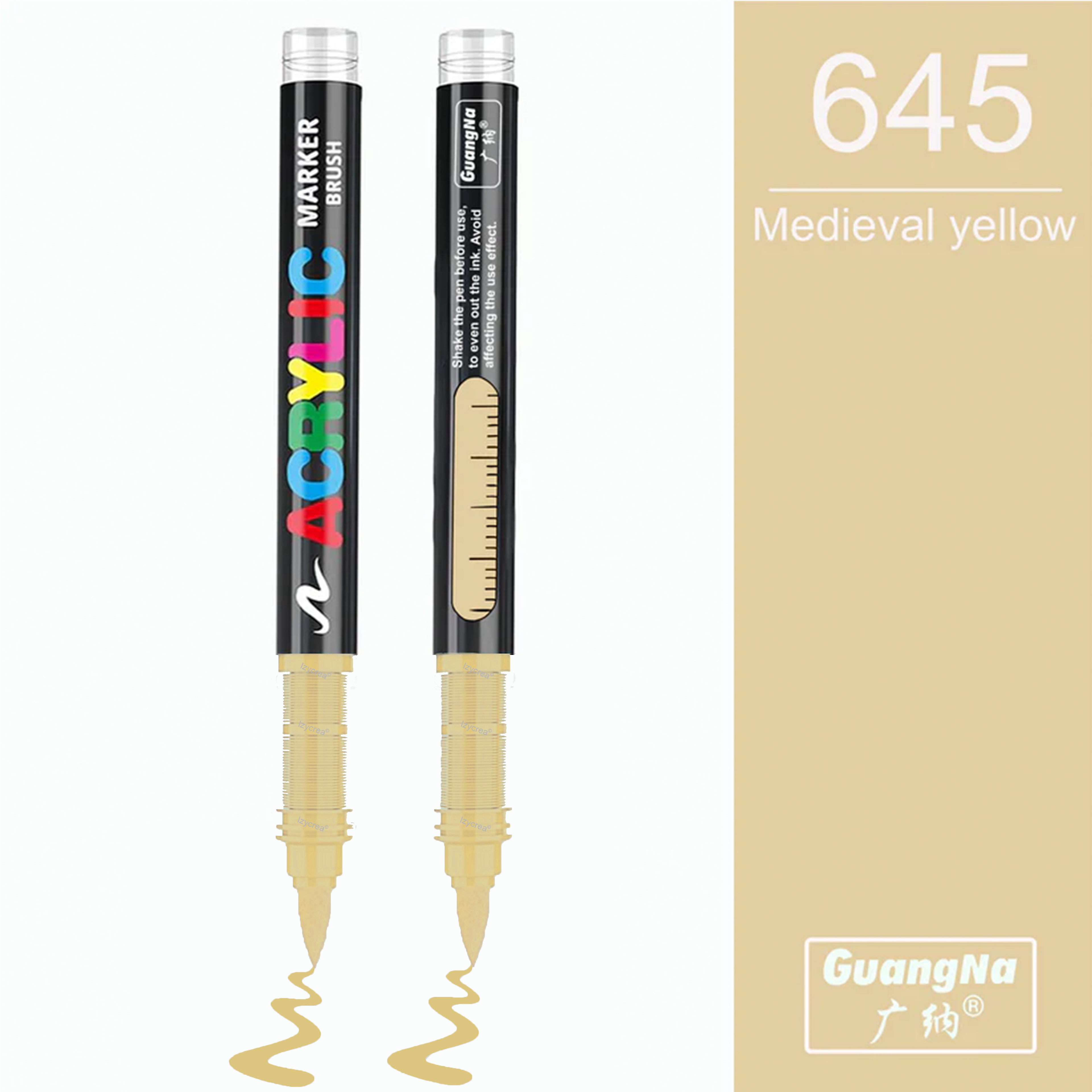 645 - Medieval yellow - Feutre acrylique GuangNa à l'unité Guangna
