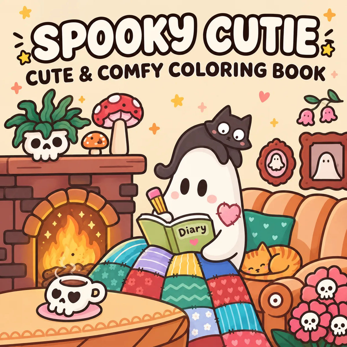 Izycrea - Spooky Cutie Halloween – Livre de coloriage cosy colo