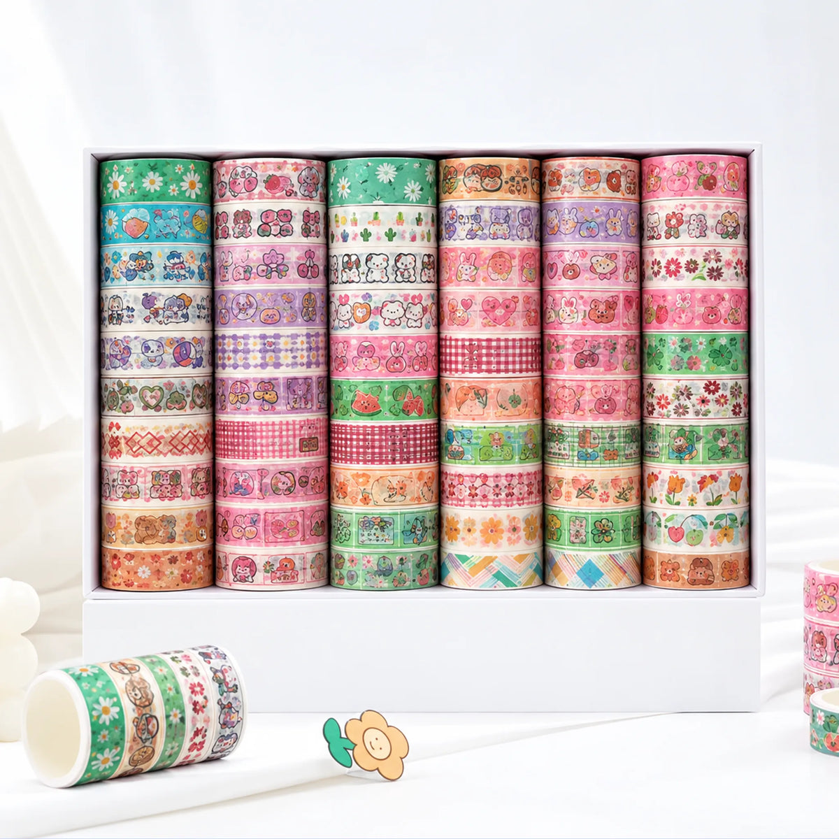 Washi Tape pour Coloriage Mystère - Ruban Adhésif Décoratif Kawaii